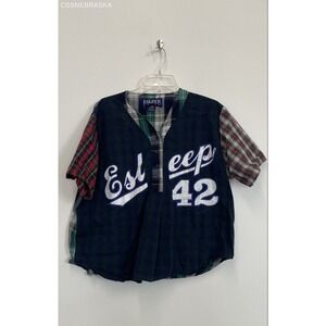 Esleep Multicolor brand baseball-style pajama top from the 1990s - Size M
